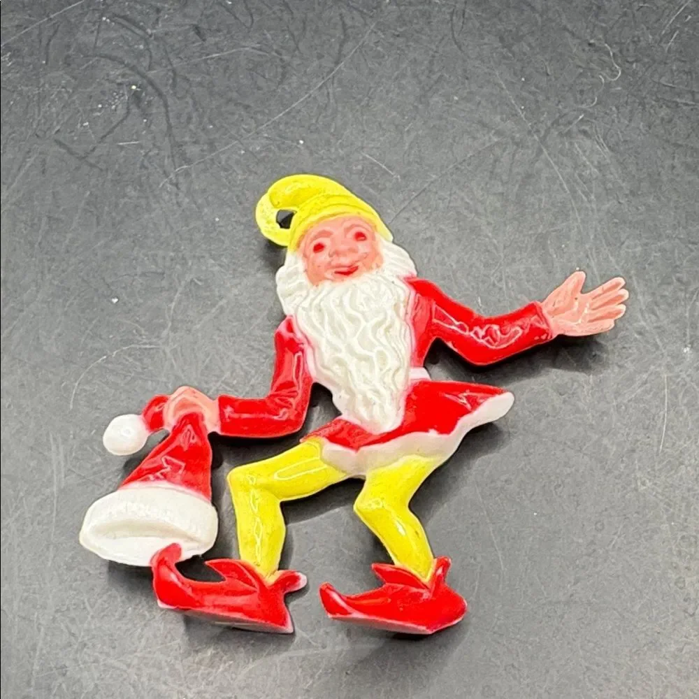 Vintage 1950's Plastic Elf Santa Hat USA